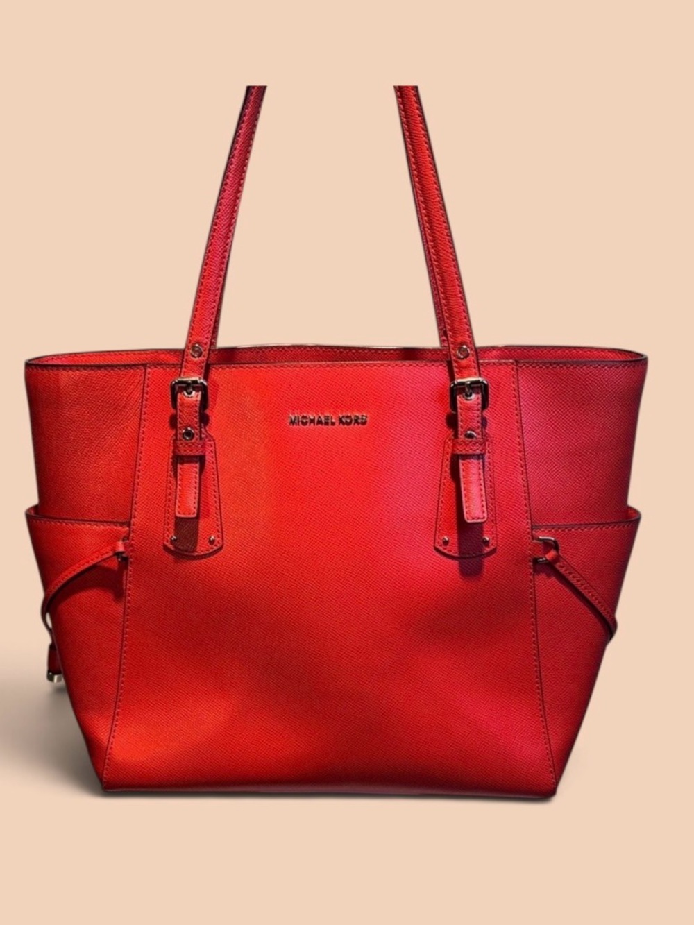 Michael Kors Voyager Large Red Tote